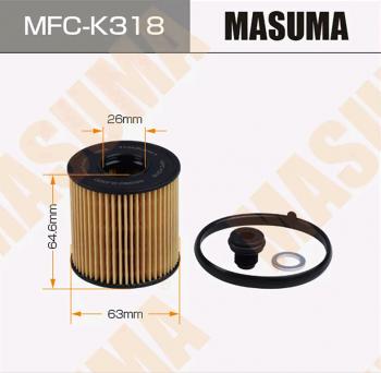 599 р. Фильтр масляный HYUNDAI Creta (21-),Elantra (20-),Tucson (21-) KIA Sportage (22-) (2.0) MASUMA MASUMA mfck318  с доставкой в г. Кемерово. Увеличить фотографию 1
