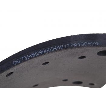 579 р. Накладка тормозной колодки SHAANXI передней нижняя (163х215мм,12 отверстий) OE SHACMAN 81502210540  с доставкой в г. Кемерово. Увеличить фотографию 3