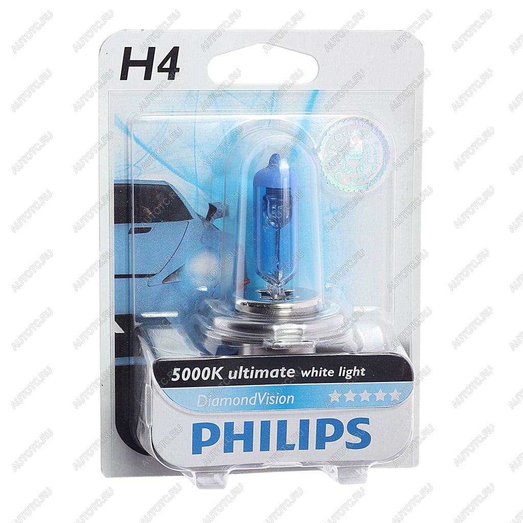 1 429 р. Лампа 12V H4 6055W P43t-38 5000K блистер (1шт.) Diamond Vision PHILIPS PHILIPS 12342dvb1  с доставкой в г. Кемерово