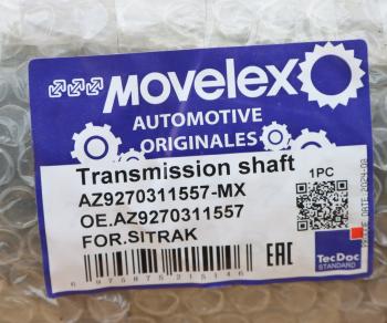 30 499 р. Вал карданный SITRAK передний 8x4 MOVELEX MOVELEX az9270311557-mx  с доставкой в г. Кемерово. Увеличить фотографию 6