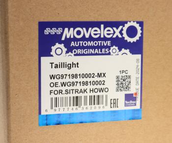 1 379 р. Фонарь задний SITRAK HOWO правый MOVELEX MOVELEX wg9719810002-mx  с доставкой в г. Кемерово. Увеличить фотографию 4