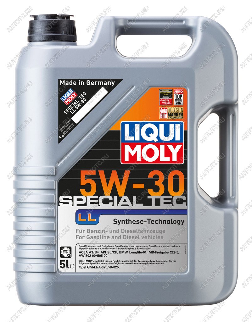 7 749 р. Масло моторное LEICHTLAUF SPECIAL LL 5W30 синт.5л LIQUI MOLY LIQUI MOLY 8055  с доставкой в г. Кемерово