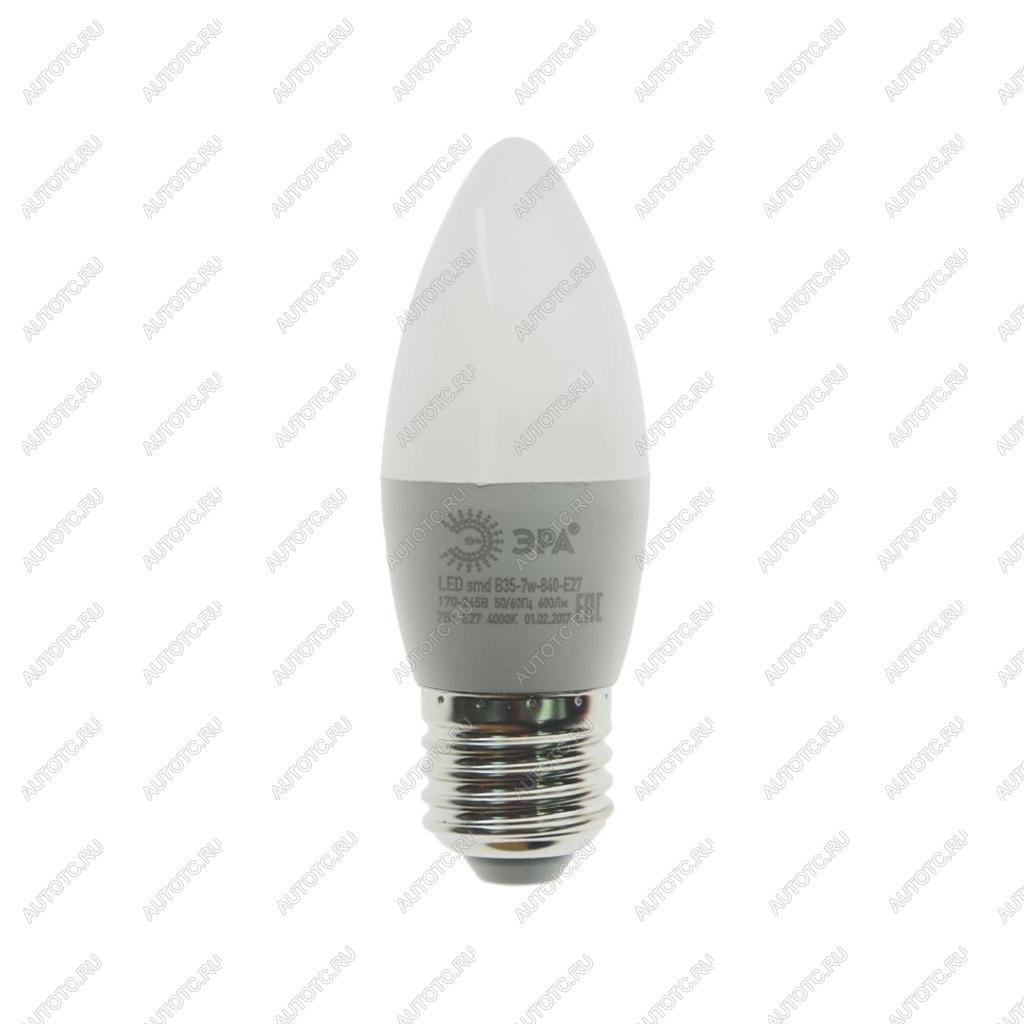 71 р. Лампа светодиодная E27 B35 7W (70W) 220V холодный ЭРА ЭРА led-smd-b35-7w-840-e27  с доставкой в г. Кемерово
