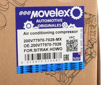 13 649 р. Компрессор SITRAK HOWO кондиционера MOVELEX MOVELEX 200v779707028-mx  с доставкой в г. Кемерово. Увеличить фотографию 5