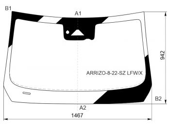 11 399 р. Стекло лобовое (Камера Датчик дождя) Chery Arrizo 8 22- XYG ARRIZO-8-22-SZ LFW/X  с доставкой в г. Кемерово. Увеличить фотографию 1
