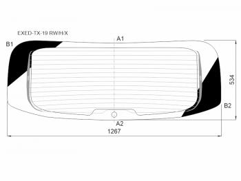 Стекло заднее (Цвет зеленый Обогрев) Exeed TXL 19- XYG EXED-TX-19 RW/H/X