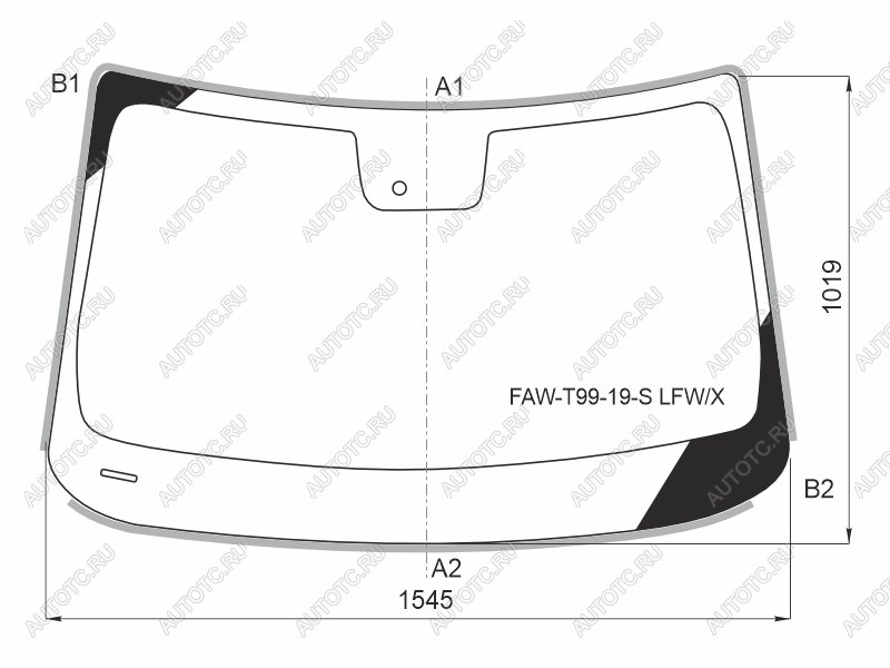 11 999 р. Стекло лобовое (Датчик дождя Молдинг) FAW Bestune T99 19- XYG FAW-T99-19-S LFW/X  с доставкой в г. Кемерово