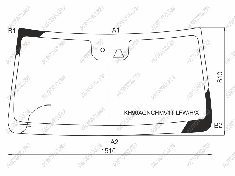 8 549 р. Стекло лобовое (Обогрев щеток Камера Датчик дождя Камера справа) Haval H9 17-24 XYG KH90AGNCHMV1T LFW/H/X  с доставкой в г. Кемерово