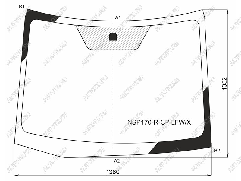 10 499 р. Стекло лобовое Toyota Sienta 15-22 XYG NSP170-R-CP LFW/X  с доставкой в г. Кемерово