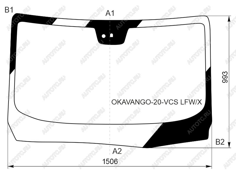 12 499 р. Стекло лобовое (Датчик дождя) Geely Okavango 20- XYG OKAVANGO-20-VCS LFW/X  с доставкой в г. Кемерово
