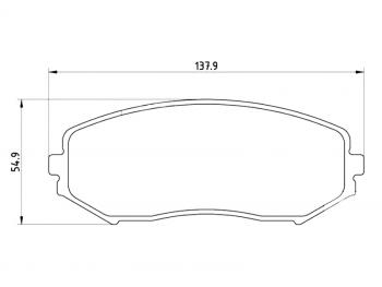 Колодки тормозные перед SUZUKI GRAND VITARA 05- BREMBO P 79 018