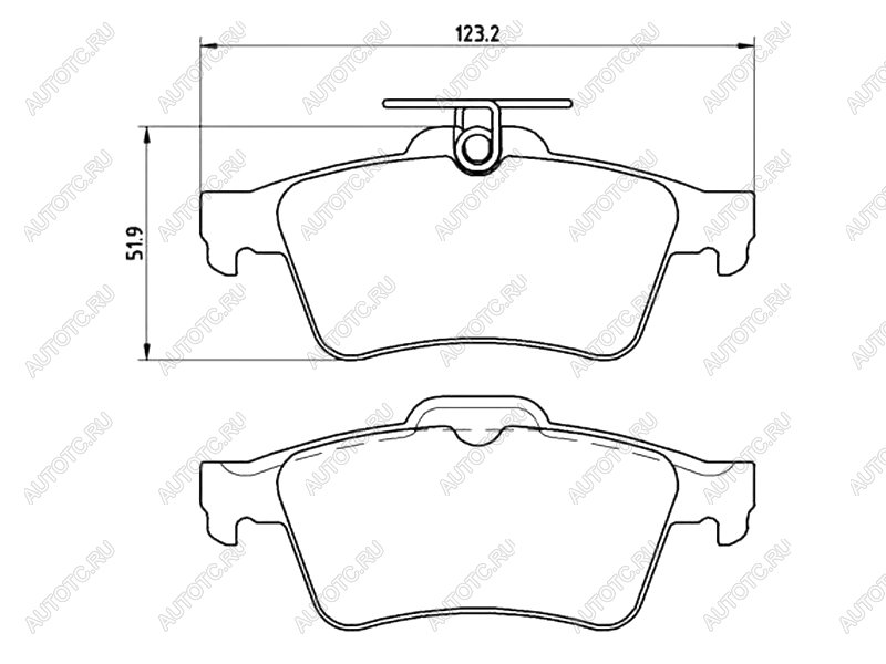 1 789 р. Колодки тормозные зад MAZDA 3 03-13 FORD FOCUS 04- BREMBO P 59 042  с доставкой в г. Кемерово