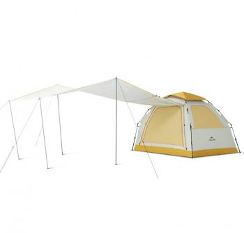 14 249 р. Палатка Naturehike Ango ES60 с тентом 3-местная, быстросборная, желтая  cnk230ws018-tyec  с доставкой в г. Кемерово. Увеличить фотографию 1