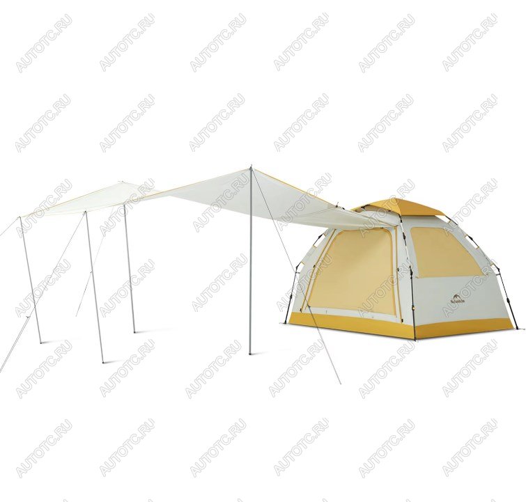 14 249 р. Палатка Naturehike Ango ES60 с тентом 3-местная, быстросборная, желтая  cnk230ws018-tyec  с доставкой в г. Кемерово