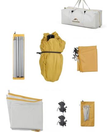 14 249 р. Палатка Naturehike Ango ES60 с тентом 3-местная, быстросборная, желтая  cnk230ws018-tyec  с доставкой в г. Кемерово. Увеличить фотографию 8