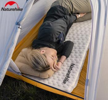 7 779 р. Коврик самонадувающийся Naturehike, 196х65х3,5 см, увеличенный, светло-серый  cnk2300dz013-sqgl  с доставкой в г. Кемерово. Увеличить фотографию 2