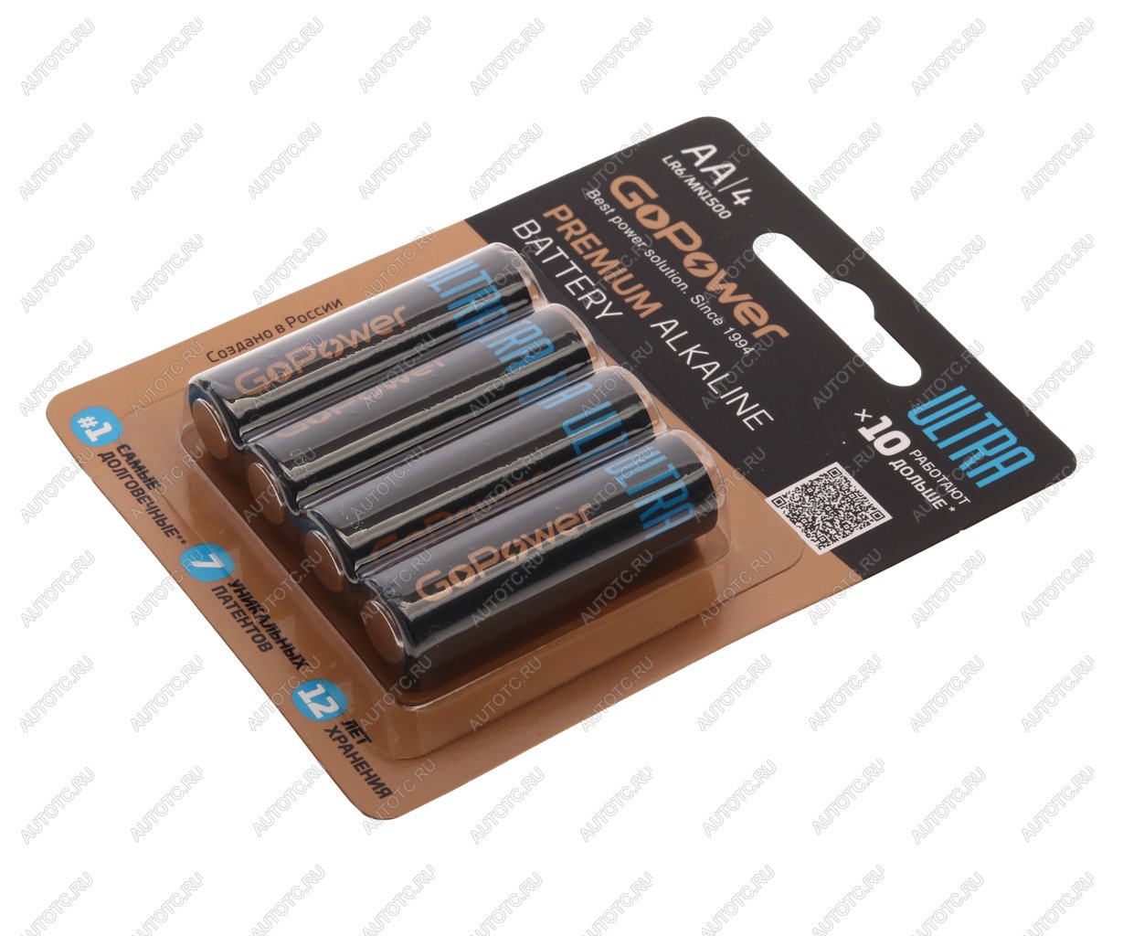 215 р. Батарейка AA LR6 1.5V блистер 4шт. Alkaline Ultra GOPOWER GOPOWER 00-00026394  с доставкой в г. Кемерово