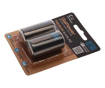 359 р. Батарейка C LR14 1.5V блистер 2шт. Alkaline Ultra GOPOWER GOPOWER 00-00026398  с доставкой в г. Кемерово. Увеличить фотографию 1