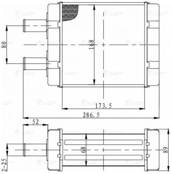 7 949 р. Радиатор отопителя МАЗ-Автобус (до 2007г.) алюминиевый LUZAR LUZAR lrh1202  с доставкой в г. Кемерово. Увеличить фотографию 3