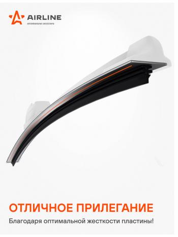 245 р. Щетка стеклоочистителя 360мм беcкаркасная (крепление крючок) AIRLINE AIRLINE awb-bkp-360  с доставкой в г. Кемерово. Увеличить фотографию 4