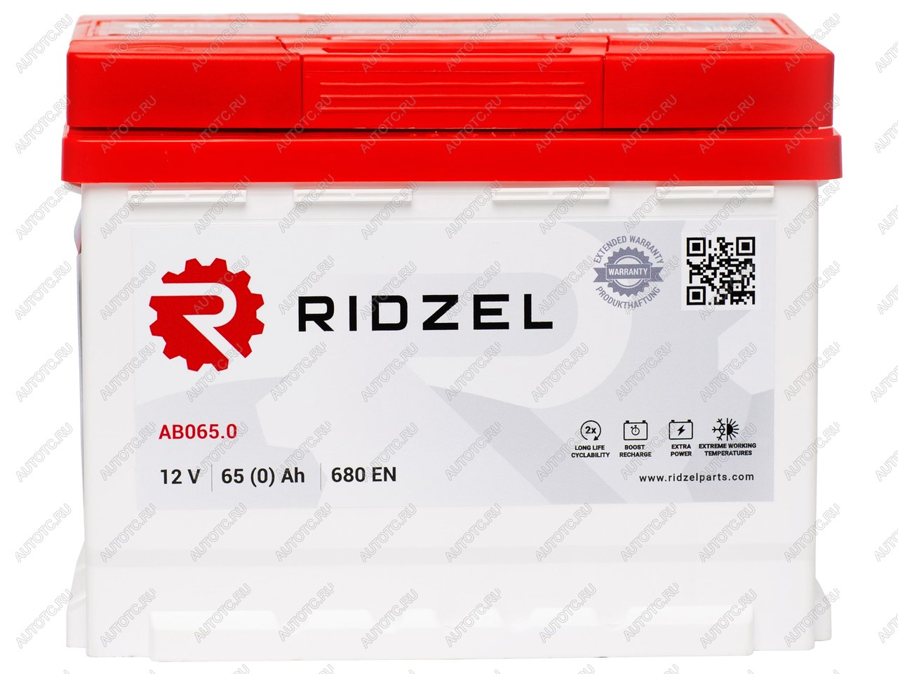 7 749 р. Аккумулятор RIDZEL 65Ач обратная полярность RIDZEL 6ст65(0) ab065.0  с доставкой в г. Кемерово