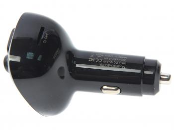 1 099 р. Устройство зарядное в прикуриватель с трансмиттером (bluetooth,hands free) черное XO XO bcc05 black  с доставкой в г. Кемерово. Увеличить фотографию 2