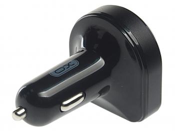 1 359 р. Устройство зарядное в прикуриватель с трансмиттером (bluetooth,hands free) черное XO XO bcc01 black  с доставкой в г. Кемерово. Увеличить фотографию 2