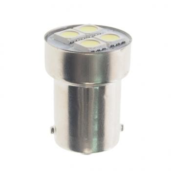 176 р. Лампа светодиодная 24V R10W BA15s 4 светодиода белая МАЯК МАЯК 24t15-w4smd  с доставкой в г. Кемерово. Увеличить фотографию 1