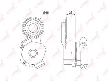4 569 р. Ролик приводного ремня PEUGEOT 206,207,307,1007 CITROEN C2,C3,Xsara натяжителя LYNX LYNX pt3203  с доставкой в г. Кемерово. Увеличить фотографию 1