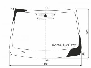 6 499 р. Стекло лобовое BAIC U5 Plus 21- XYG BIC-D50-18-VCP LFW/X  с доставкой в г. Кемерово. Увеличить фотографию 1