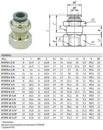 239 р. Фитинг панельного монтажа с внутр. резьбой R7593 8-14  r7593 8-14  с доставкой в г. Кемерово. Увеличить фотографию 2