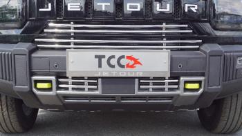 Декоративная вставка переднего бампера ТСС Тюнинг Jetour T2 (2024-2025) (d 16 мм)