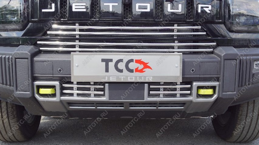 10 999 р. Декоративная вставка переднего бампера ТСС Тюнинг  Jetour T2 (2024-2025) (d 16 мм)  с доставкой в г. Кемерово