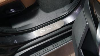 2 269 р. Накладки на пороги задние (лист шлифованный надпись Changan) 2шт  chancs95new2401  с доставкой в г. Кемерово. Увеличить фотографию 1