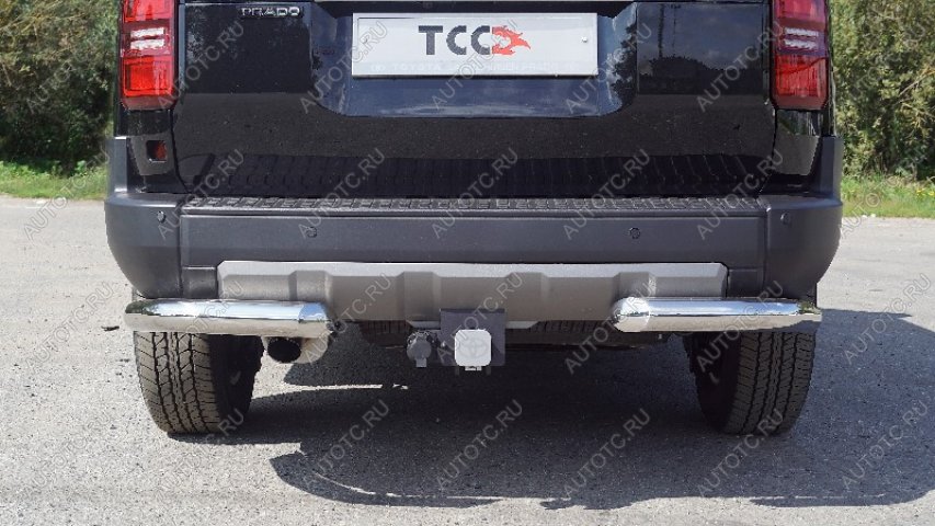 26 999 р. Защита задняя d76.1 мм (уголки) ТСС Тюнинг  Toyota Land Cruiser Prado  J250 (2023-2025) (нержавейка)  с доставкой в г. Кемерово