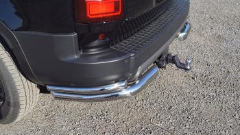 Защита задняя уголки двойные d76.1*42.4 ТСС Тюнинг Toyota Land Cruiser Prado  J250 (2023-2025) (нержавейка)