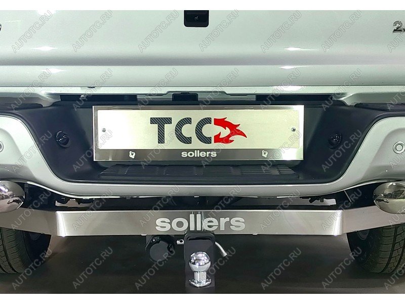 4 999 р. Рамка гос. номера (комплект) ТСС Тюнинг Sollers ST6 пикап (2023-2025) (нанесенная надпись Sollers)  с доставкой в г. Кемерово