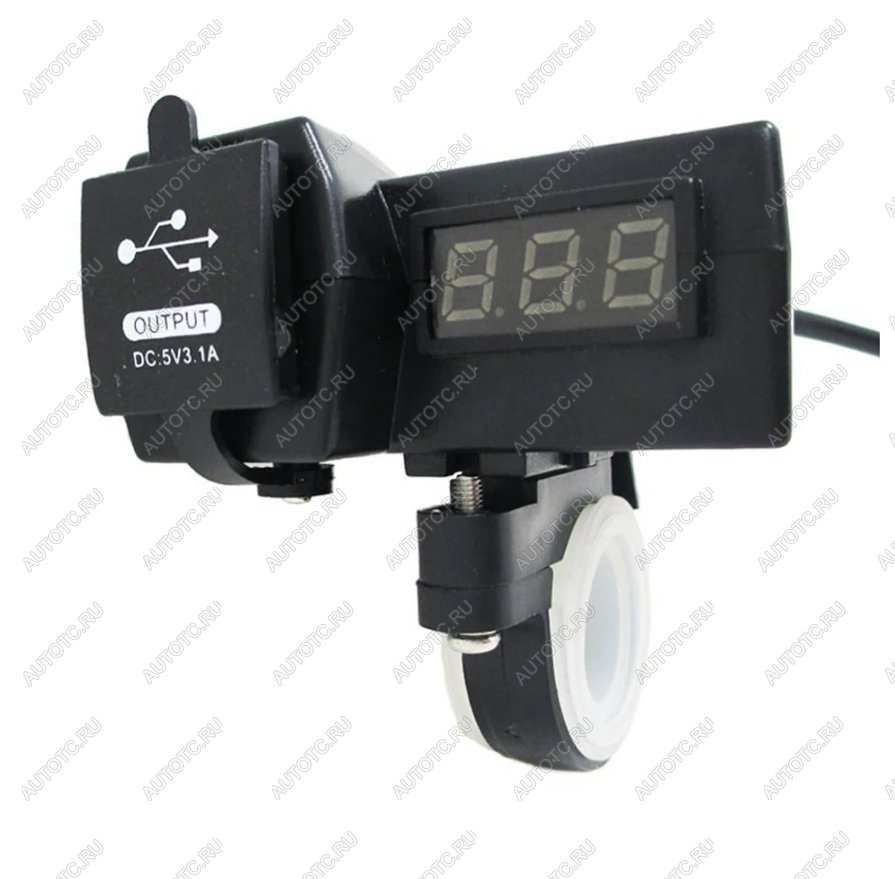 1 279 р. Зарядное устройство на руль UZB-Вольтметр 12v  пм-00030377  с доставкой в г. Кемерово