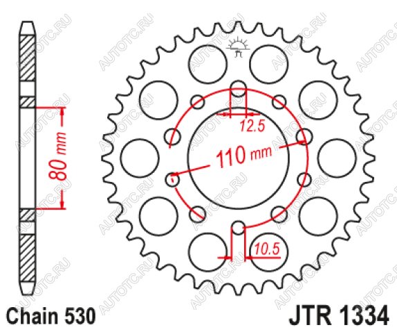 3 699 р. Звезда цепного привода JTR1334 41  jtr1334.41  с доставкой в г. Кемерово