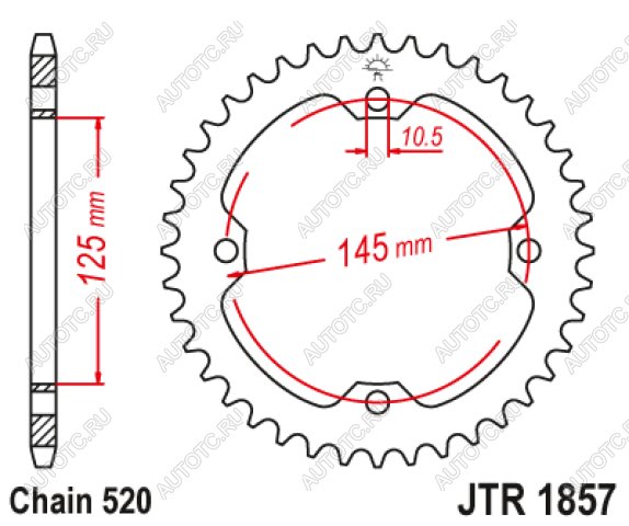 2 799 р. Звезда цепного привода JTR1857 38  jtr1857.38  с доставкой в г. Кемерово