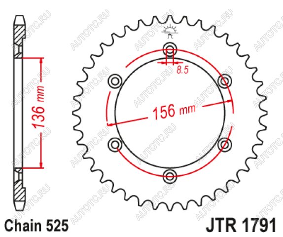 3 699 р. Звезда цепного привода JTR1791 43  jtr1791.43  с доставкой в г. Кемерово