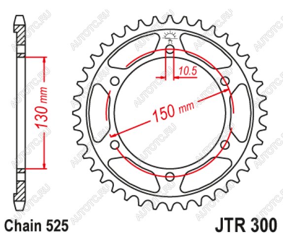 3 699 р. Звезда цепного привода JTR300 47  jtr300.47  с доставкой в г. Кемерово