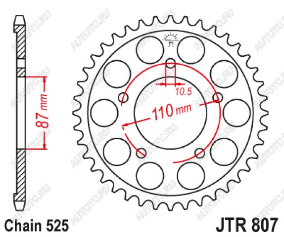 3 899 р. Звезда цепного привода JTR807 45  jtr807.45  с доставкой в г. Кемерово