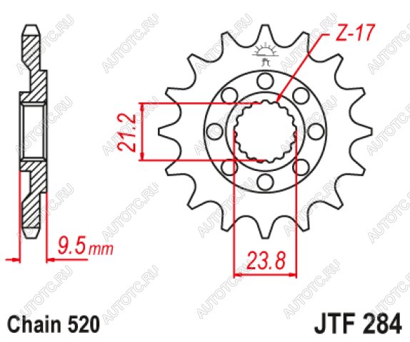 1 399 р. Звезда цепного привода JTF284 12  jtf284.12  с доставкой в г. Кемерово