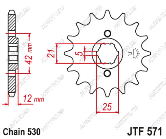 1 869 р. Звезда цепного привода JTF571 17  jtf571.17  с доставкой в г. Кемерово