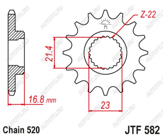 1 999 р. Звезда цепного привода JTF582 16  jtf582.16  с доставкой в г. Кемерово