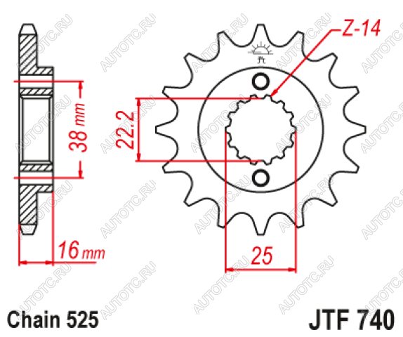 2 599 р. Звезда цепного привода JTF740 15  jtf740.15  с доставкой в г. Кемерово