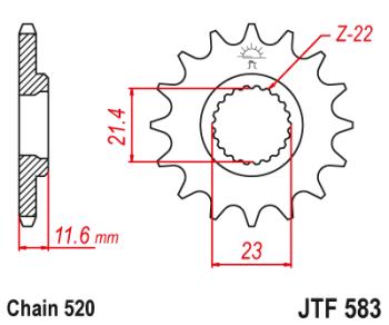 1 799 р. Звезда цепного привода JTF583 15  jtf583.15  с доставкой в г. Кемерово. Увеличить фотографию 1