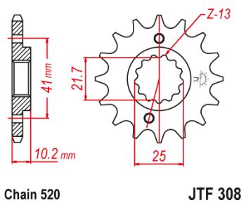 1 429 р. Звезда цепного привода JTF308 15RB  jtf308.15rb  с доставкой в г. Кемерово. Увеличить фотографию 1
