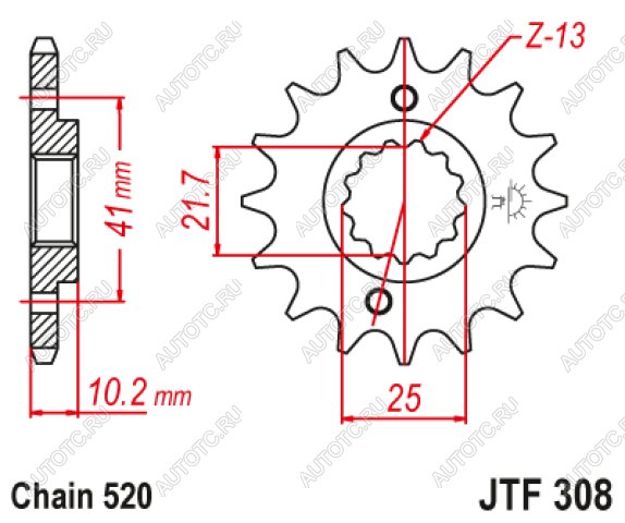 1 429 р. Звезда цепного привода JTF308 15RB  jtf308.15rb  с доставкой в г. Кемерово